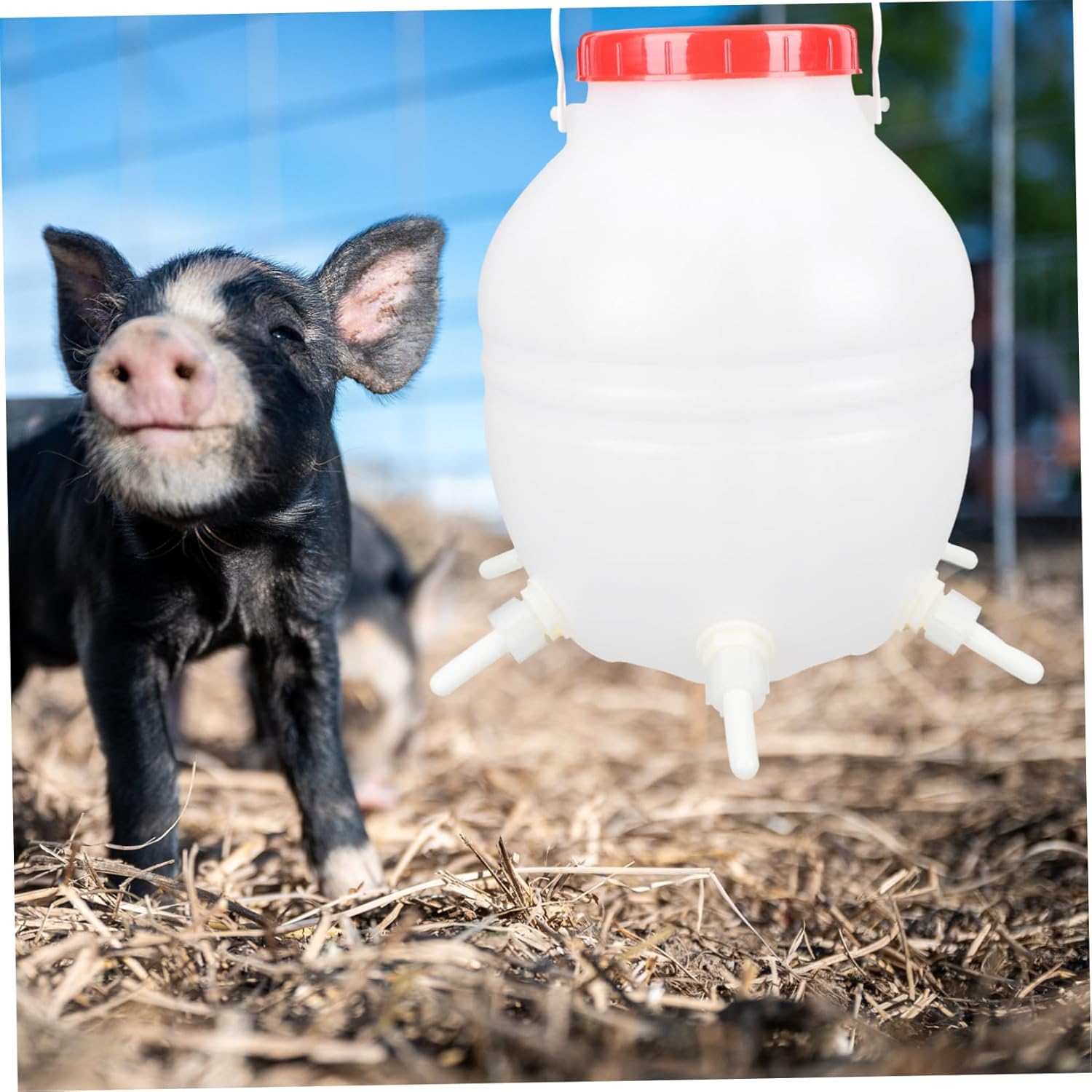 YARNOW 8L Lamb Milk Feeding Bottle with Nipples Silicone Lamb Nursing Bottle for Young Livestock and Goats Sturdy and Easy to Use