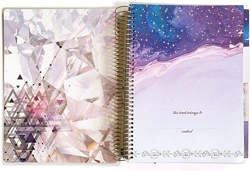 Miniatura 4 de Paper House Productions Planificador de 12 meses sin fecha de 9.5 pulgadas con calcomanías de bandera de mes y evento, Stargazer