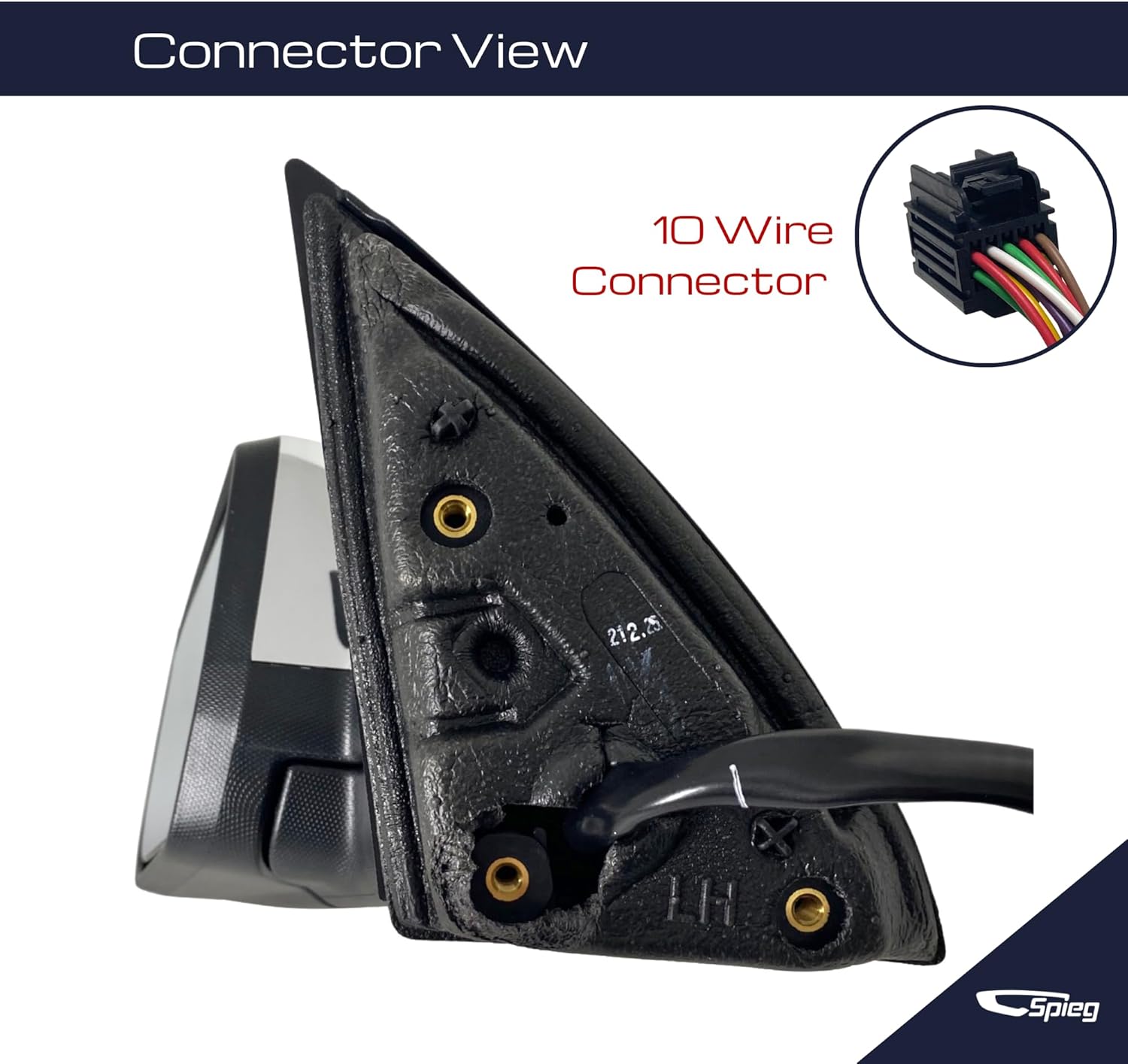 Spieg Driver Side Mirror for 2015-2017 Chevrolet Equinox GMC Terrain Power Adjustment Heated BSM Memory Manual Fold Chrome Cover 10 Pins Left GM1320491