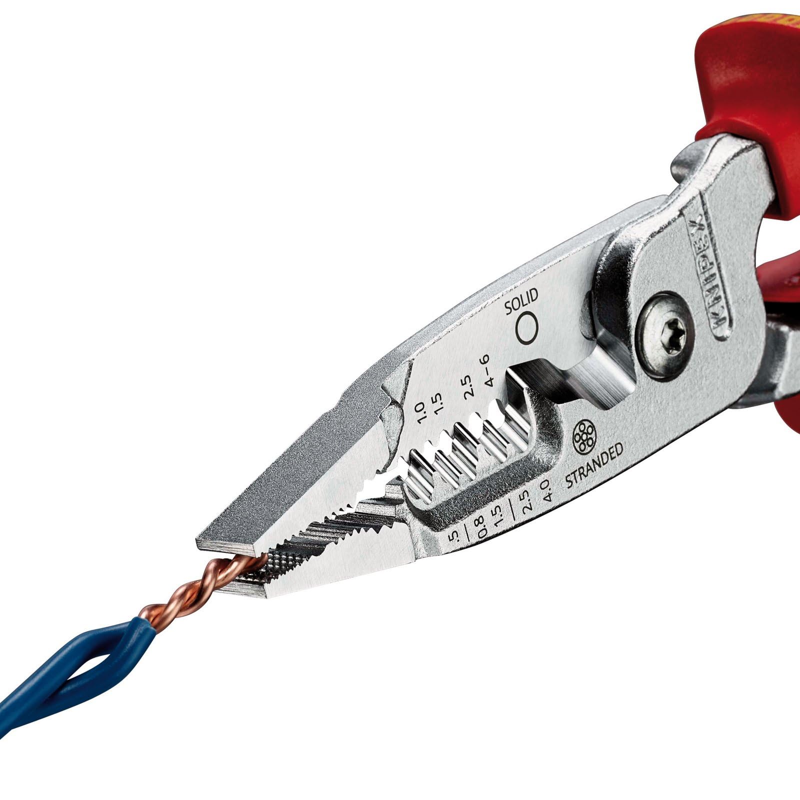 KNIPEX 13192 13 76 200 ME Wire Stripper Metric Version Insulated with Multi-Component Grips, VDE-Tested Chrome-Plated 200mm - Image 4
