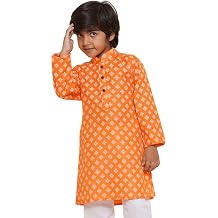 AJ DEZINES Kids Indian Ethnic Wear Cotton Printed Kurta for Boys Only Kurta
