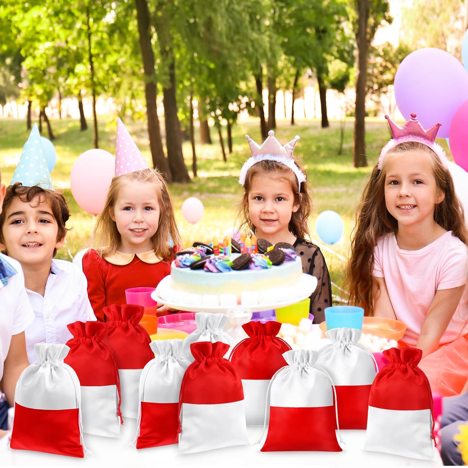 Locmeo 16 Pcs Cartoon Animation Party Gift Bags Drawstring Bags Animation Themed Supplies Birthday Party Decoration for Kids Cartoon Supplies - Image 6