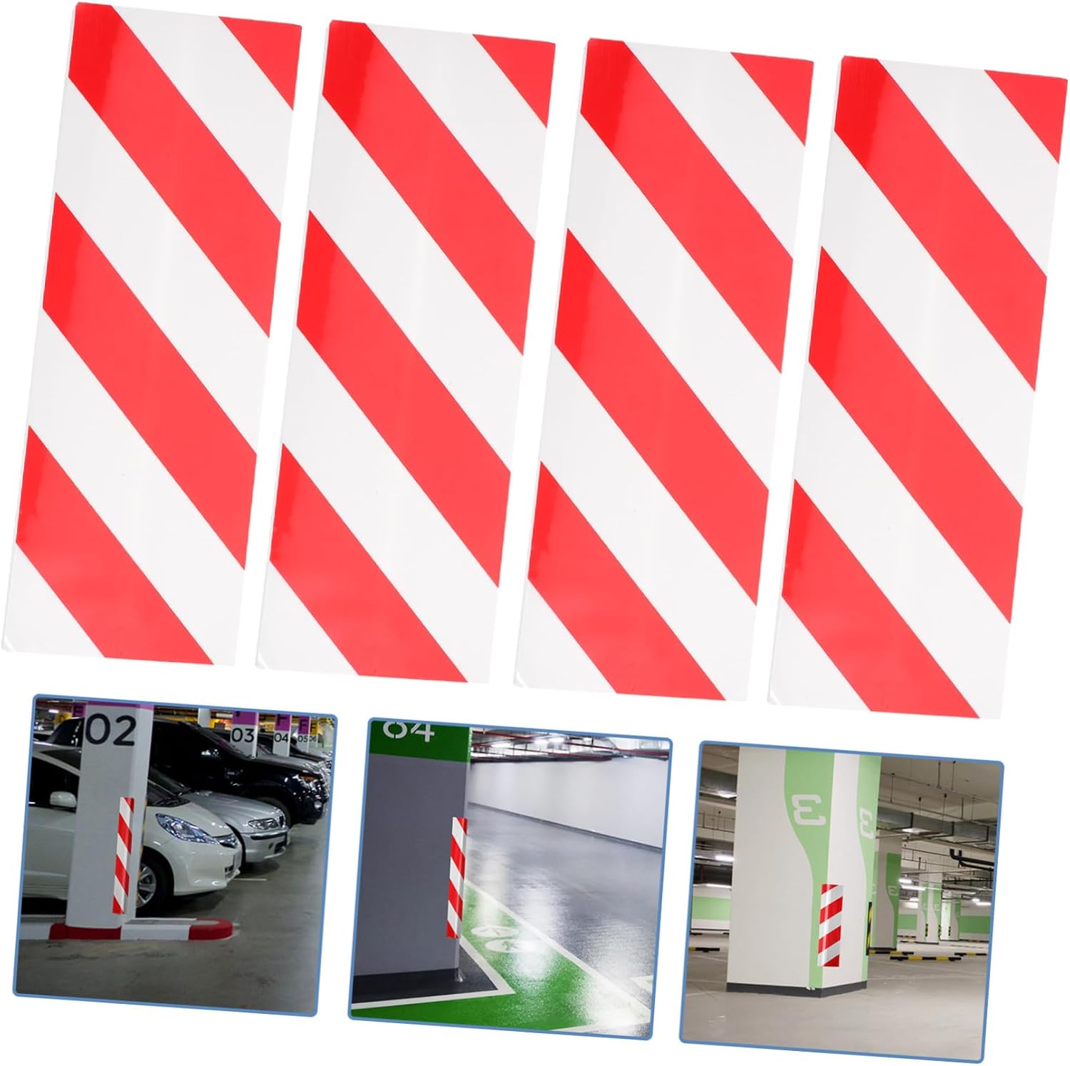 Garage Pole Padding 4pcs Foam Corner Guards Wall Protector Car Warning Corner Guards