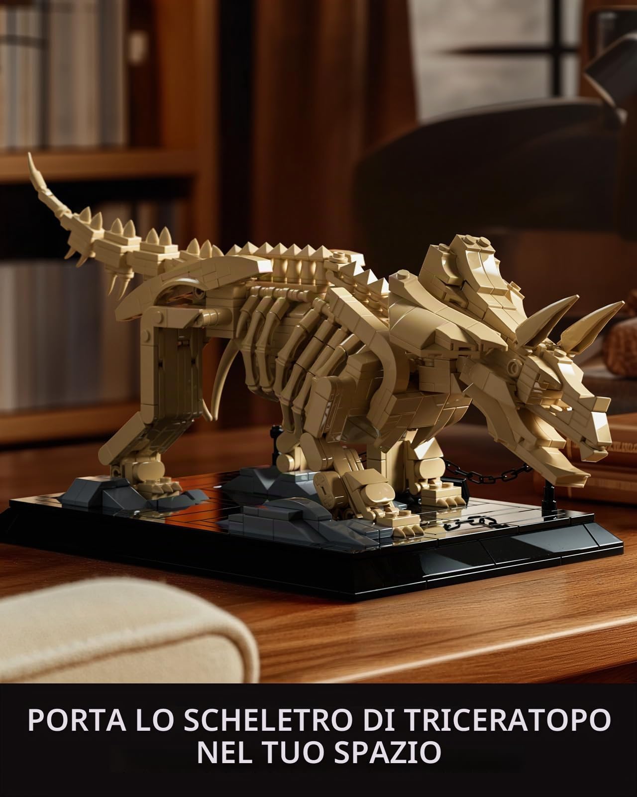 Nifeliz Kit de Modello Fossile Triceratopo, Set di Costruzione Scheletro Dinosauro per Adulti e Collezionisti, Appassionati di Fossili (798 Pezzi, NF10351)