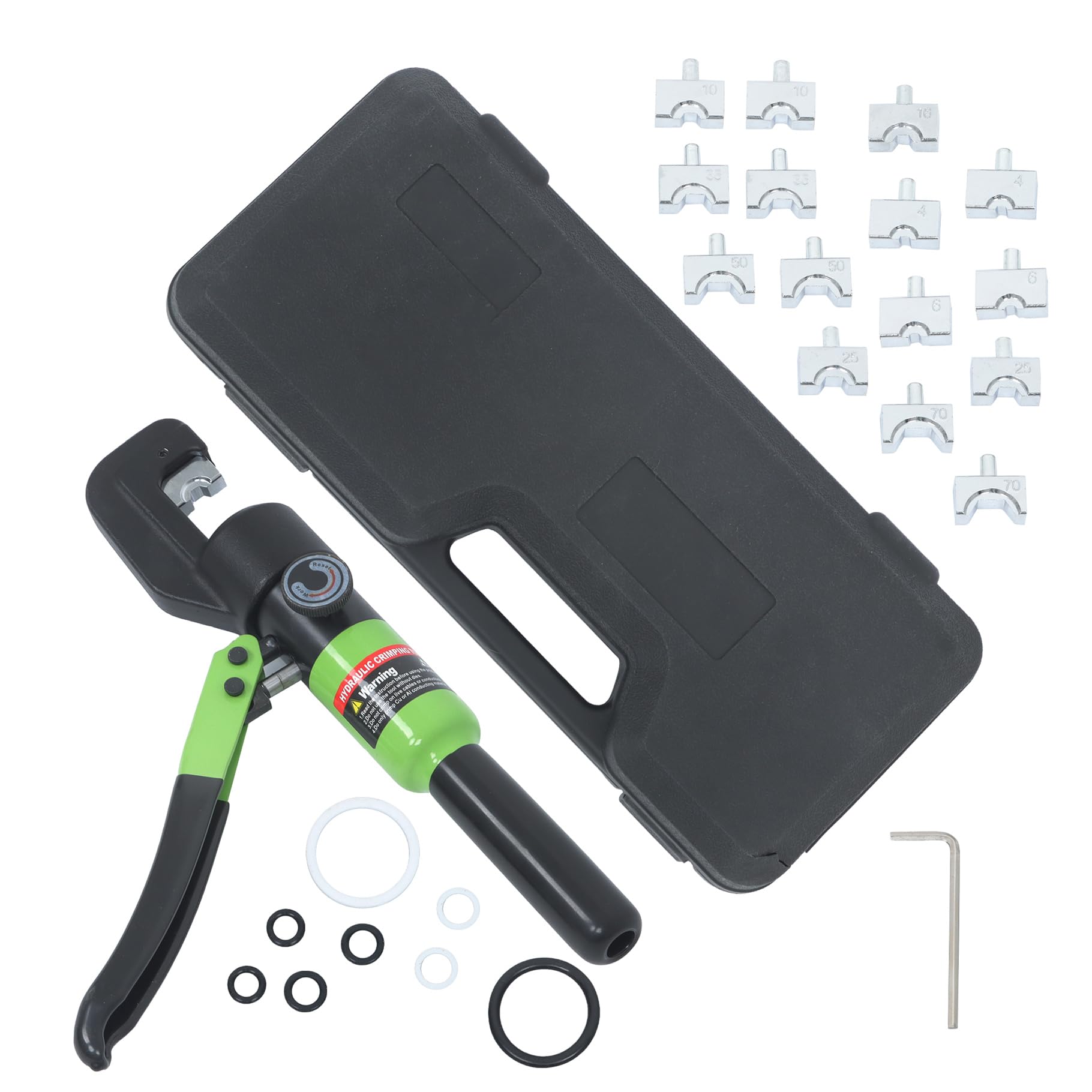 1 herramienta de crimpado hidráulico YQK-70 para cables de soldadura, cables eléctricos y cables de alimentación