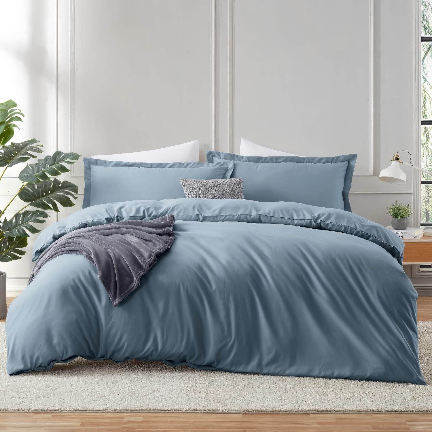 Hearth And Harbor Stone Blue Duvet Cover King Size Desertcart
