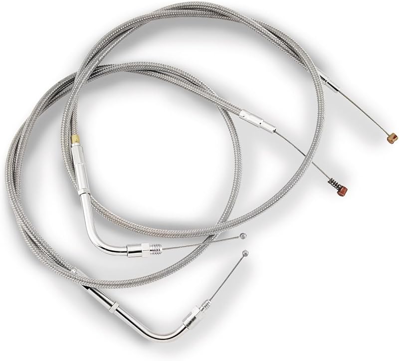 Cabo do acelerador em aço inoxidável BARNETT para Sportster 1023030021 – 32 pol.