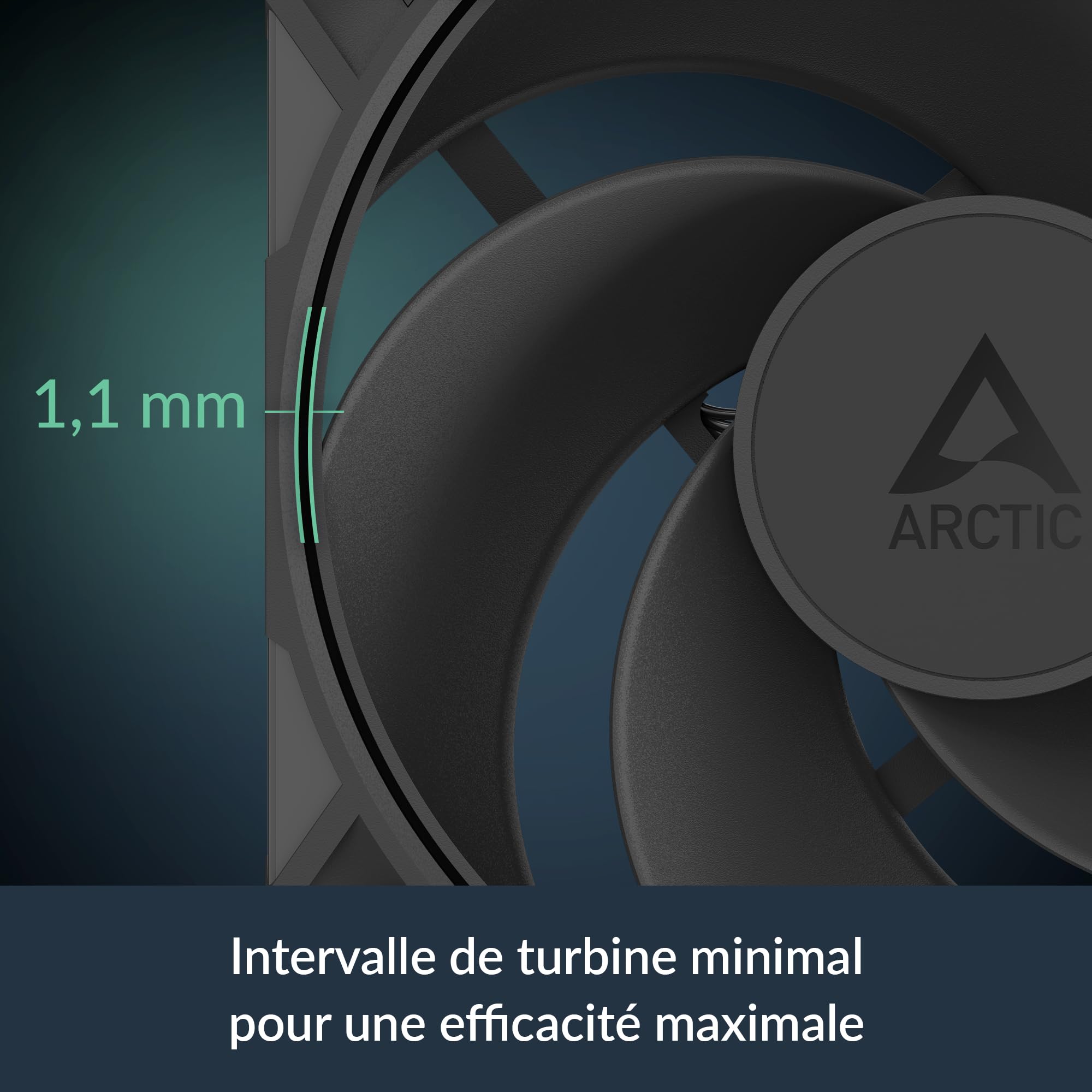 ARCTIC P12 Pro Reverse – 3 Pack – 120 mm Najwyższej jakości wentylator rewersyjny z rozdzielaczem, Wentylator PWM z rozgałęźnikiem kabla Y, 500-3000 rpm, 0 rpm <5% PWM, FDB, 4-Pin - Czarny