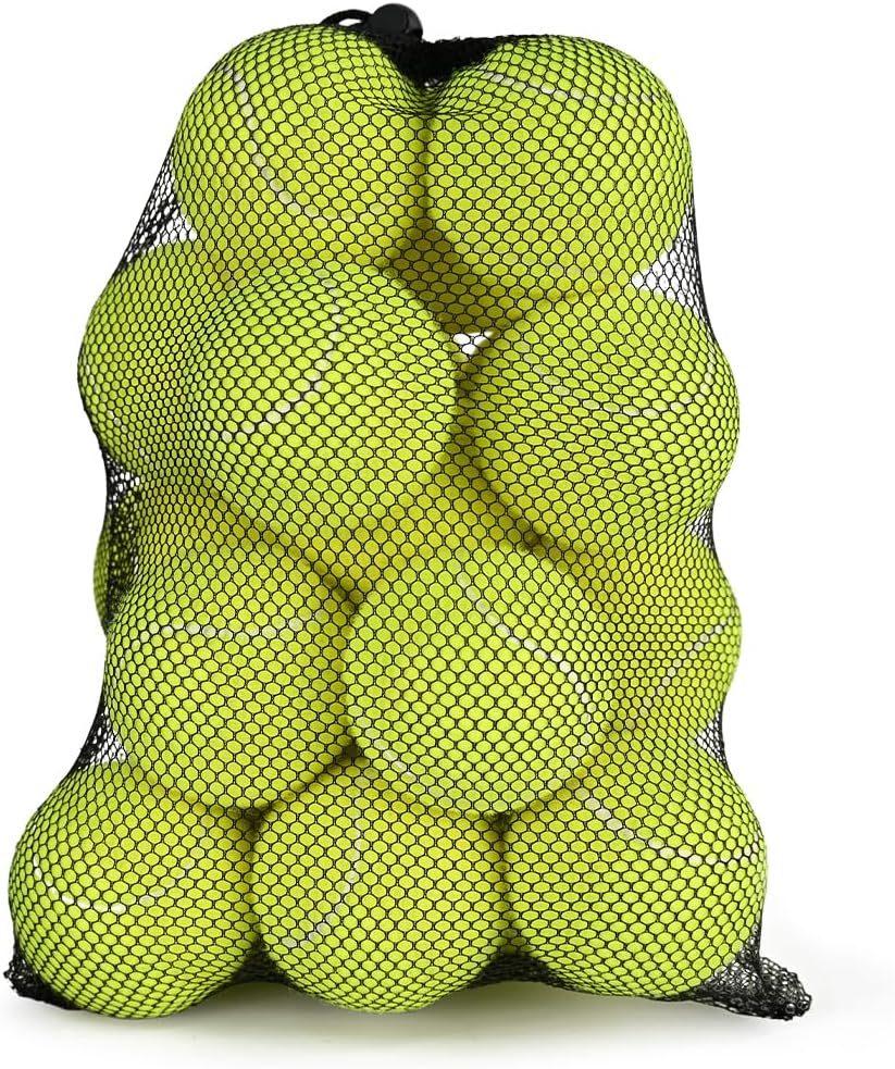 INSUM Bulk Tennis Balls for Beginner – 20 Pack High Elasticity Practice Tennis Balls with Mesh Bags, Portable for Pet Dog Outdoor Playing, Training, Fetching