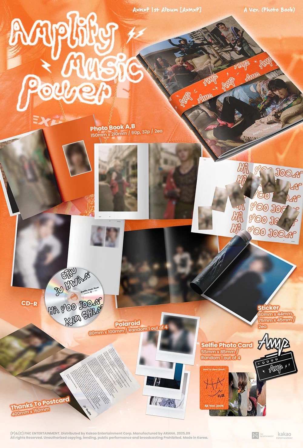 AxMxP 1st Album AxMxP [A Ver.] Photobook A + B + CD + Photocard + Postcard + Sticker (Calling All You)