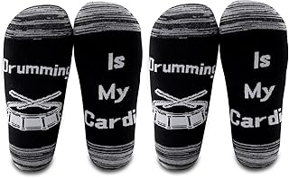 LEVLO Drummer Lover Socks Drumming Is My Cardio Men Socks Drummer Musician Gifts