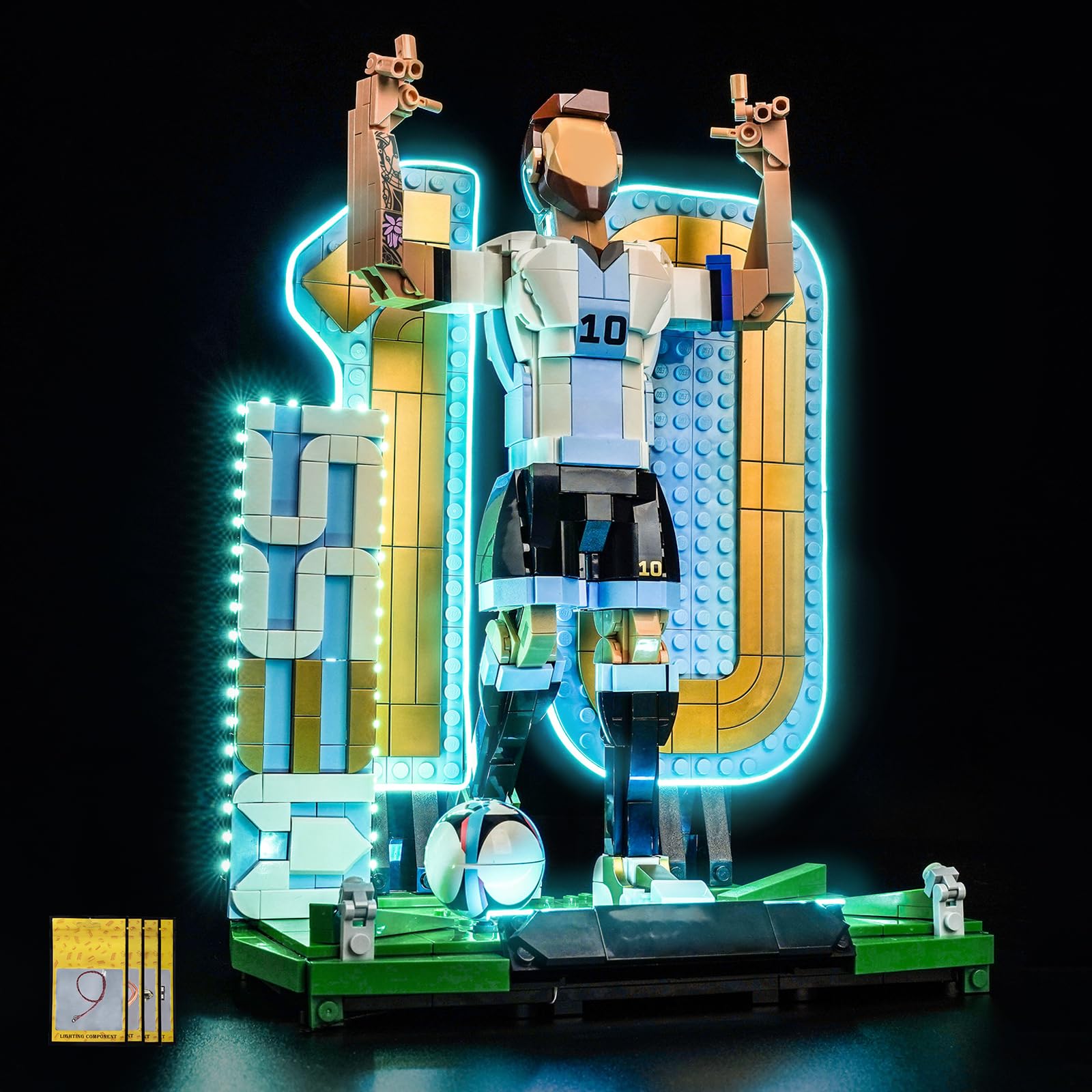 LocoLee Licht Kit kompatibel mit Lego Lionel Messi Fußballlegende, (kein Modell, nur Licht) Dekorative Beleuchtung Set Compatible with Lego 43015 Lionel Messi Soccer Legend