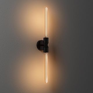 ALAMPEVER Modern Linear Wall Sconce with LED Bulb Included, Dimmable Minimalist Wall Light for Bathroom, Bedroom, Living Room & Hallway, 1 Pack