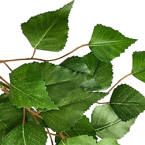 Miniatura 4 de 6 piezas de hojas de manzana artificiales, tallos largos, 14.7 hojas de eucalipto, ramas verdes sintéticas para arreglos florales, ramos de florero,