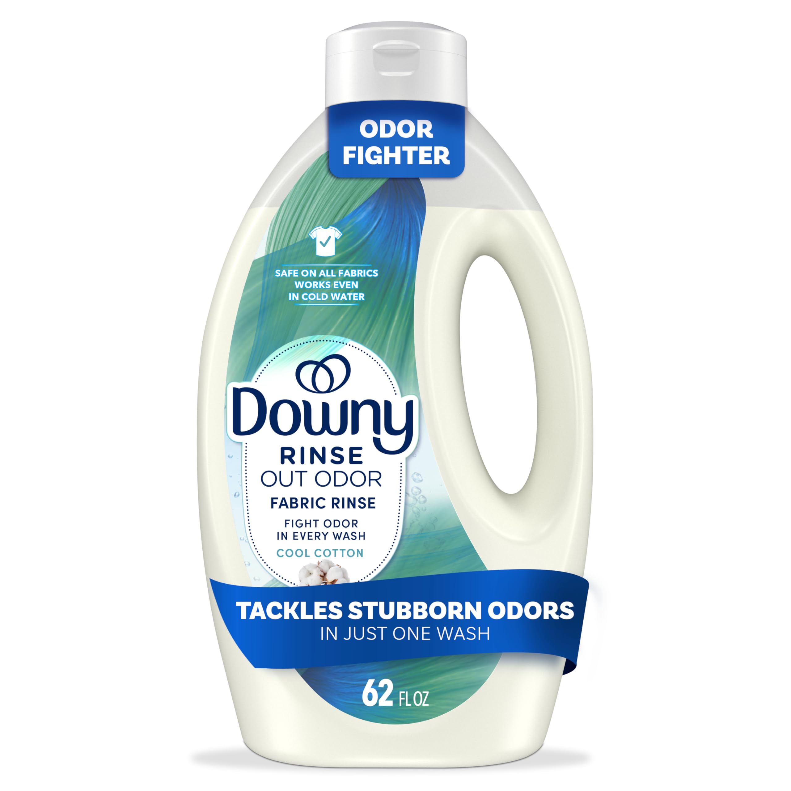 Downy Rinse Laundry Odor Remover Cool Cotton Scent 62 fl oz Fabric Softener and Laundry Odor Removal Rinse