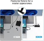 4 Port USB 3.0 Hub 10FT Long Cable with 5 Gbps & 5V USB-C Power Supply for Laptop Desktop PC – USB Hub Splitter Extender Expander Compatible with Mac, Windows