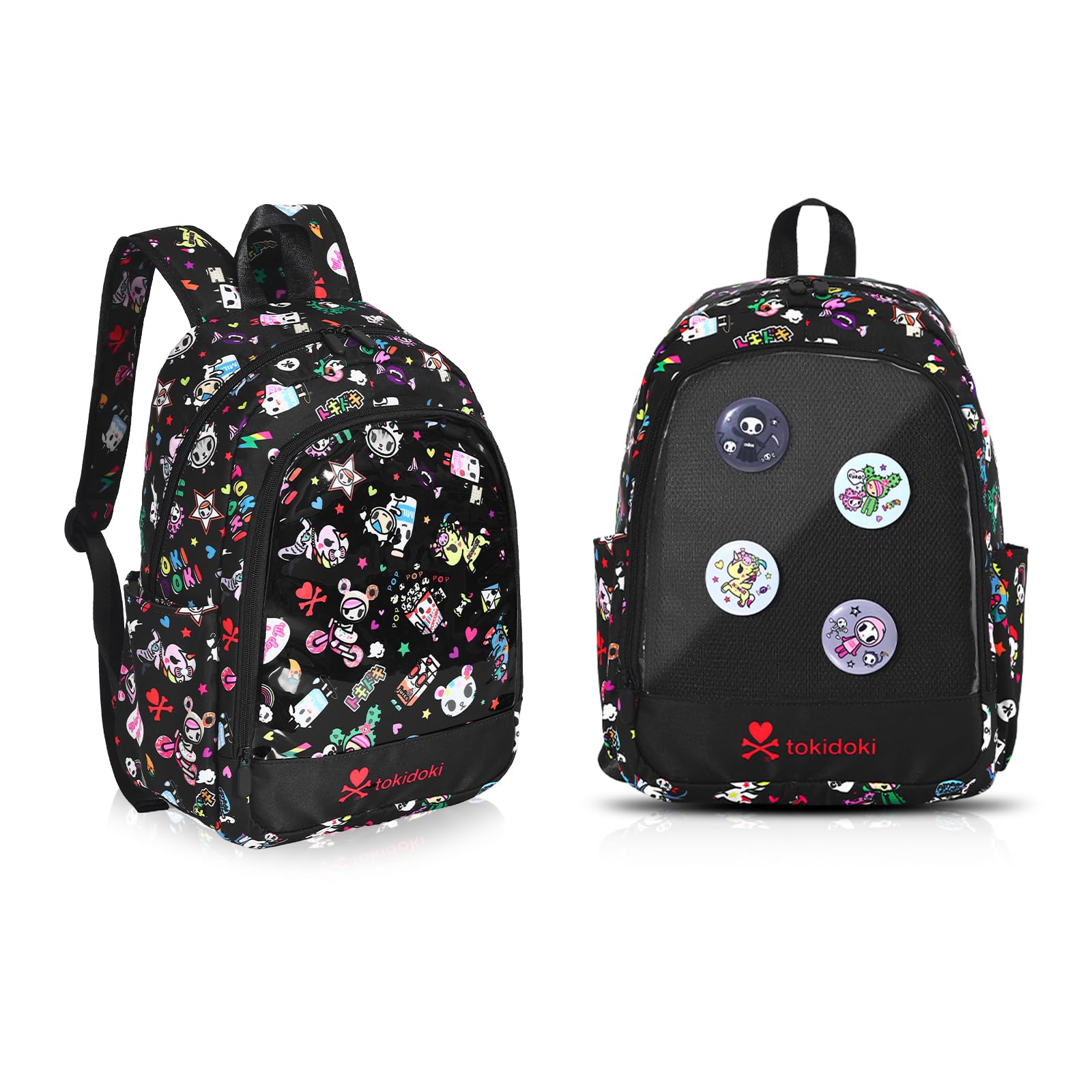 Tokidoki Backpack with 4PCS Unicorno Brooch Pin Ita Bag Backpack with Insert for Anime Cosplay (BPK_Denim Daze)