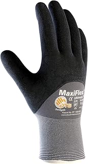 MaxiFlex Ultimate 34-875/XL Seamless Knit Nylon/Lycra Glove with Nitrile Coated Micro-Foam Grip on Palm, Fingers and Knuckles