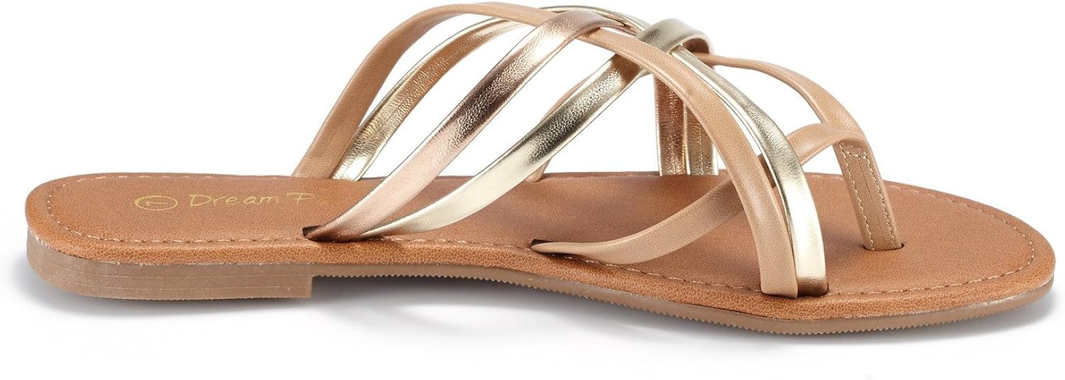 DREAM PAIRS Women's Strappy Flat Sandals