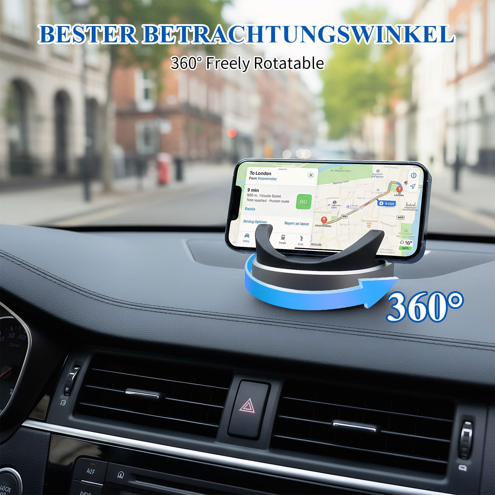 Soporte Móvil para Coche, Universal Porta de Teléfono para Salpicadero, Soporte de Silicona Antideslizante para Teléfono, Accesorios Multifuncionales Vehículos