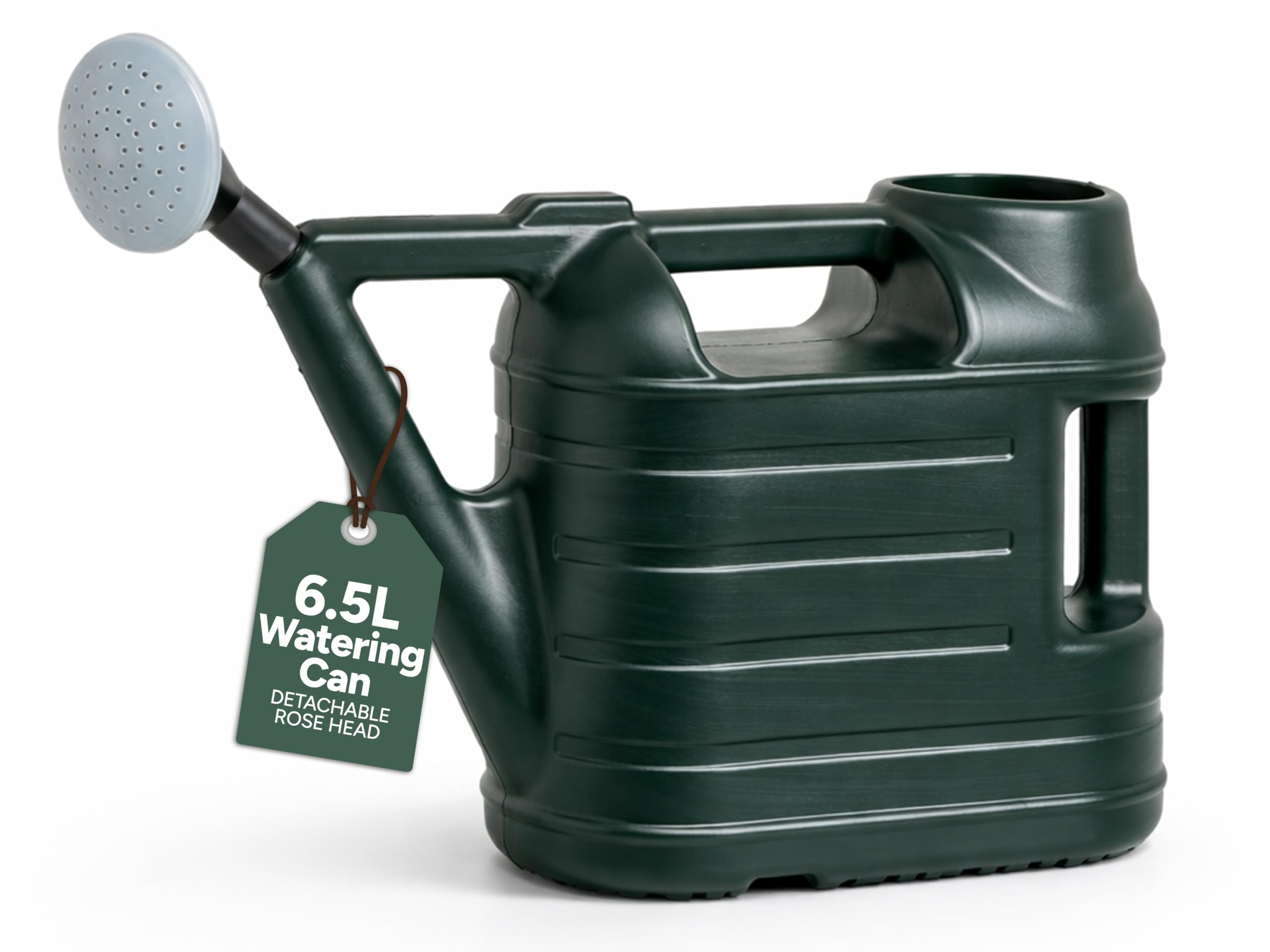 Zuvo Watering Can Outdoor 6.5L with Detachable Rose Head — Lightweight Plastic Garden Watering Can | Gentle Spray & Direct Pour | Durable Outdoor Watering Cans for Plants, Flowers & Seedlings