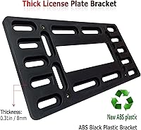 Vista 3 de BGGTMO Front License Plate Bracket Holder - Front Bumper License Plate Mounting Kit, 2 Drill Holes Universal Car Tag Adapter with Anti Theft