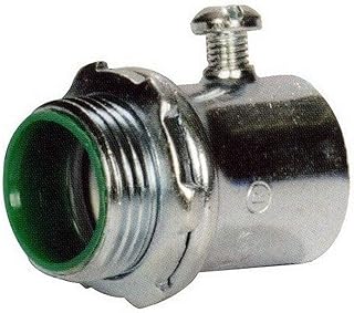 Morris Products 14891 EMT Set Screw Connector, Insulated Throat, Steel, 3/4