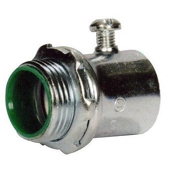 Morris Products 14895 EMT Set Screw Connector, Insulated Throat, Steel, 2" Trade Size