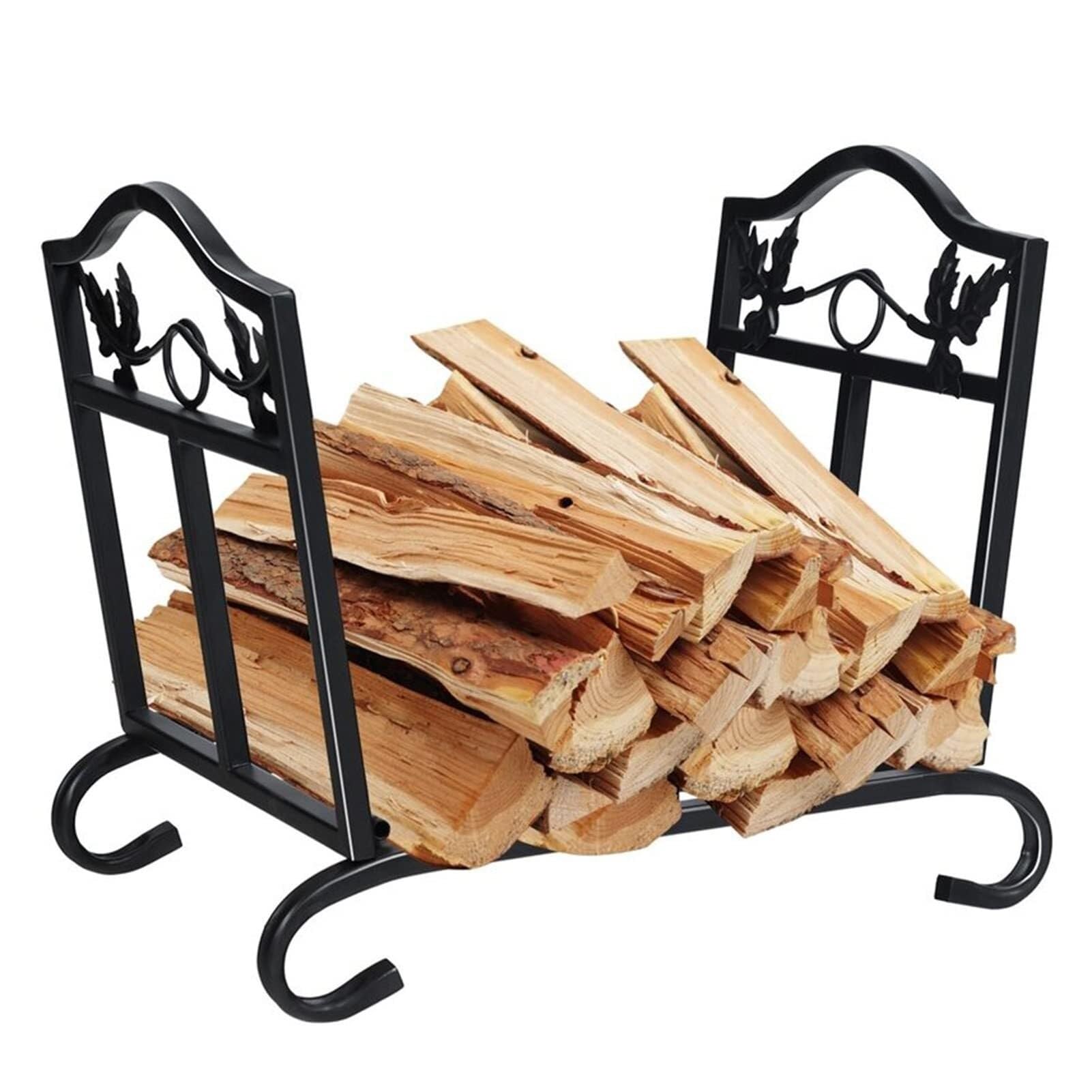 Râtelier à bûches pliable robuste pour le stockage de bois intérieur et extérieur