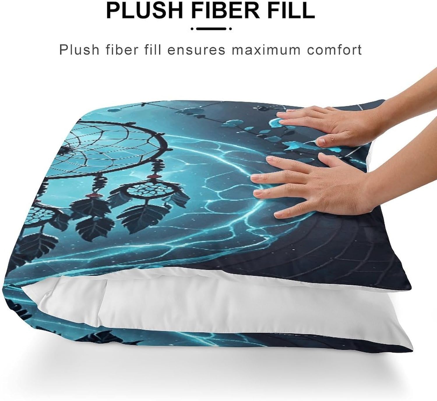 Dark Dream Catcher Body Pillow Cover with Hide Zipper Soft Breathable Long Pillow Case Cozy Body Pillow Pillowcase Stylish Decorative Long Pillowcase for Room 18.9x53In