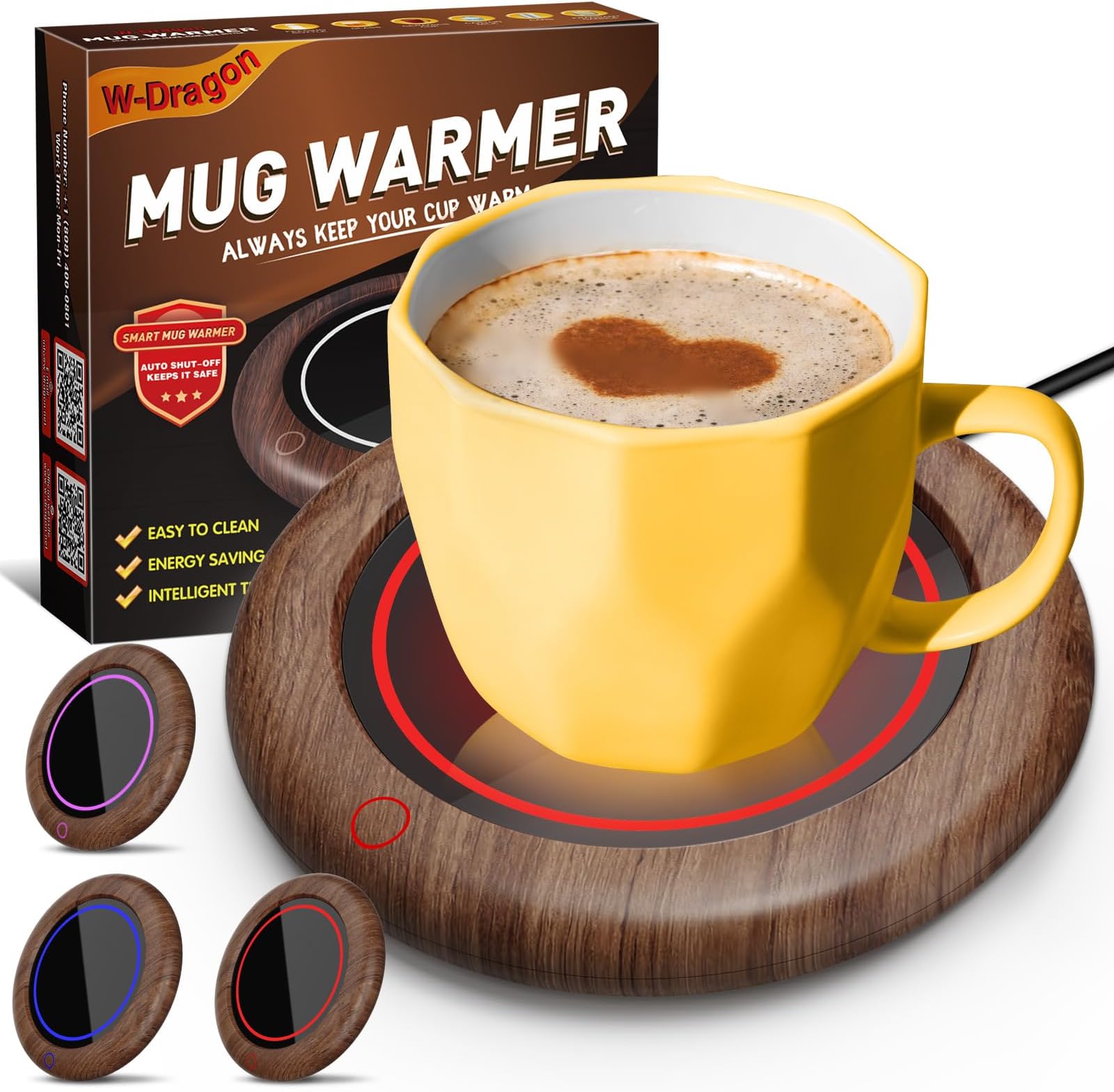 Coffee Warmer, Mug Warmer, Heating Pad, Digital Display, 3