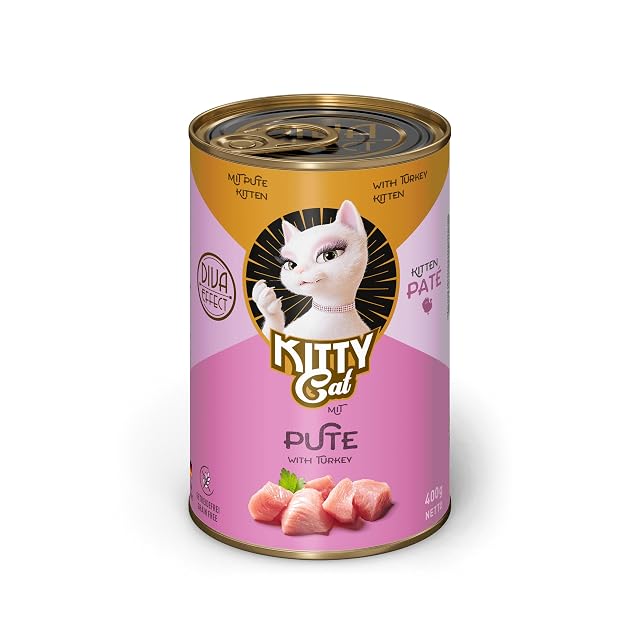 KITTY Cat Paté Pent Kitten, 6 x 400 g, Comida húmeda para Gatos jóvenes