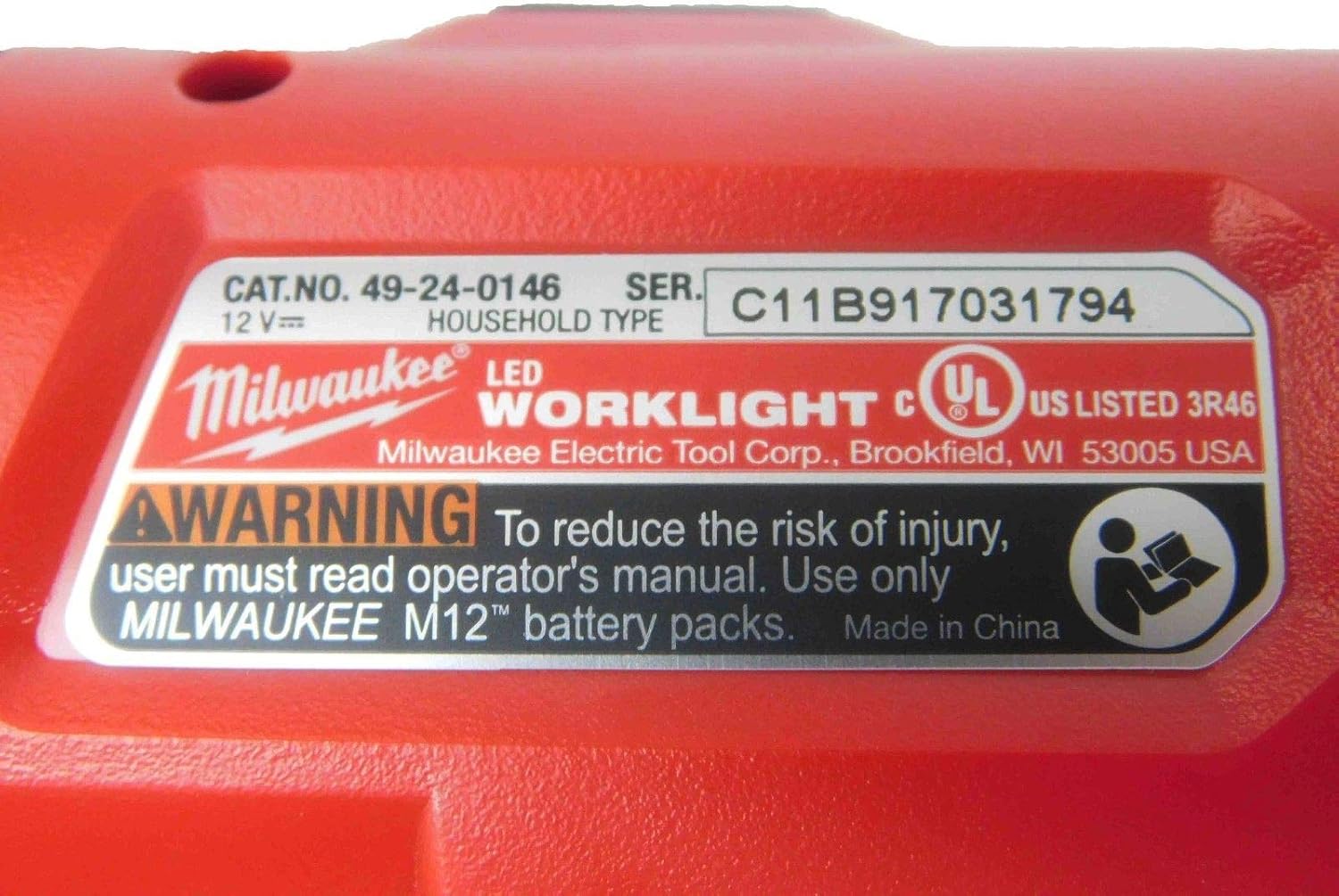 Milwaukee 49-24-0146 12V Lithium-Ion M12 LED Subcompact Flashlight
