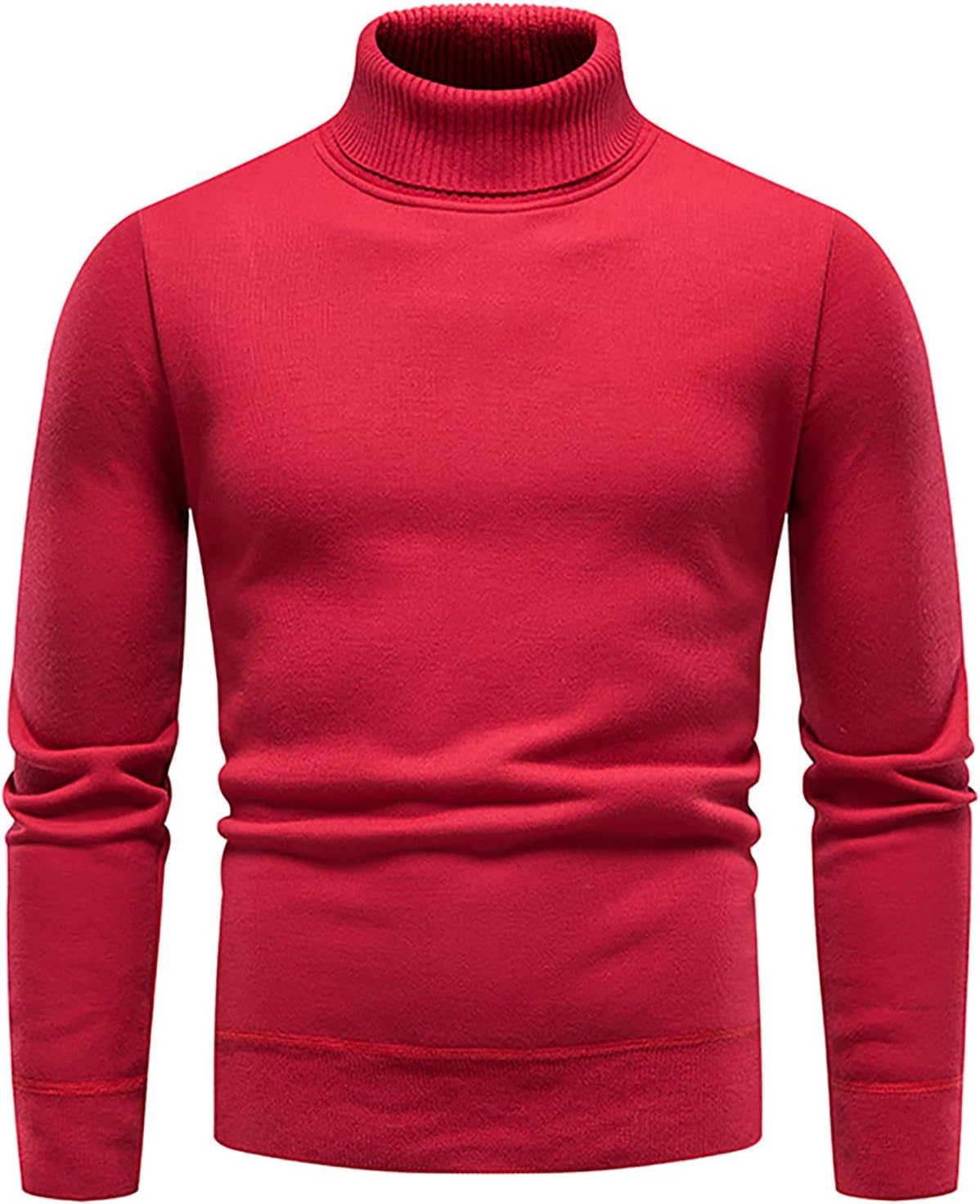 Ymosrh Men's Turtleneck Sweater Slim Fit Lightweight Knitted Pullover Casual Dressy Tops Thermal Sweaters, M-4XL