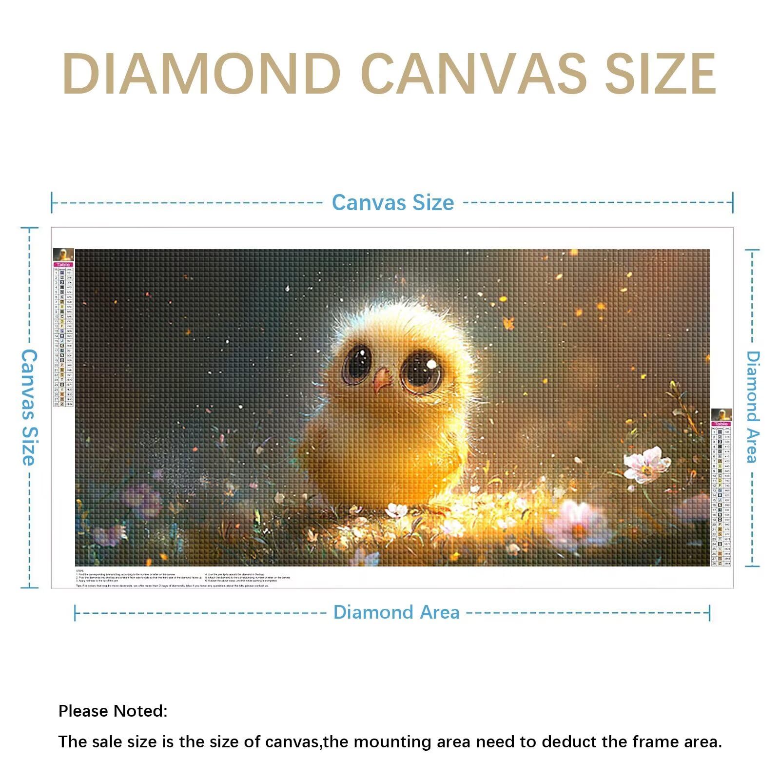 Diamond Painting Erwachsene Groß XXL 200x100cm, Eule Diamant Painting Bilder, 5D Tier Diamond Art Eckige Steine, DIY Crystal Art Stickerei Kreuzstich Bastelset für Deko Wohnzimmer Geschenke 0J-959