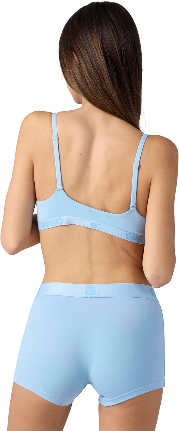 PSD Underwear Womens Scoop Bralette - Soft Modal Basics, Medium Support Bralettes for Women, Womens Loungewear Bras