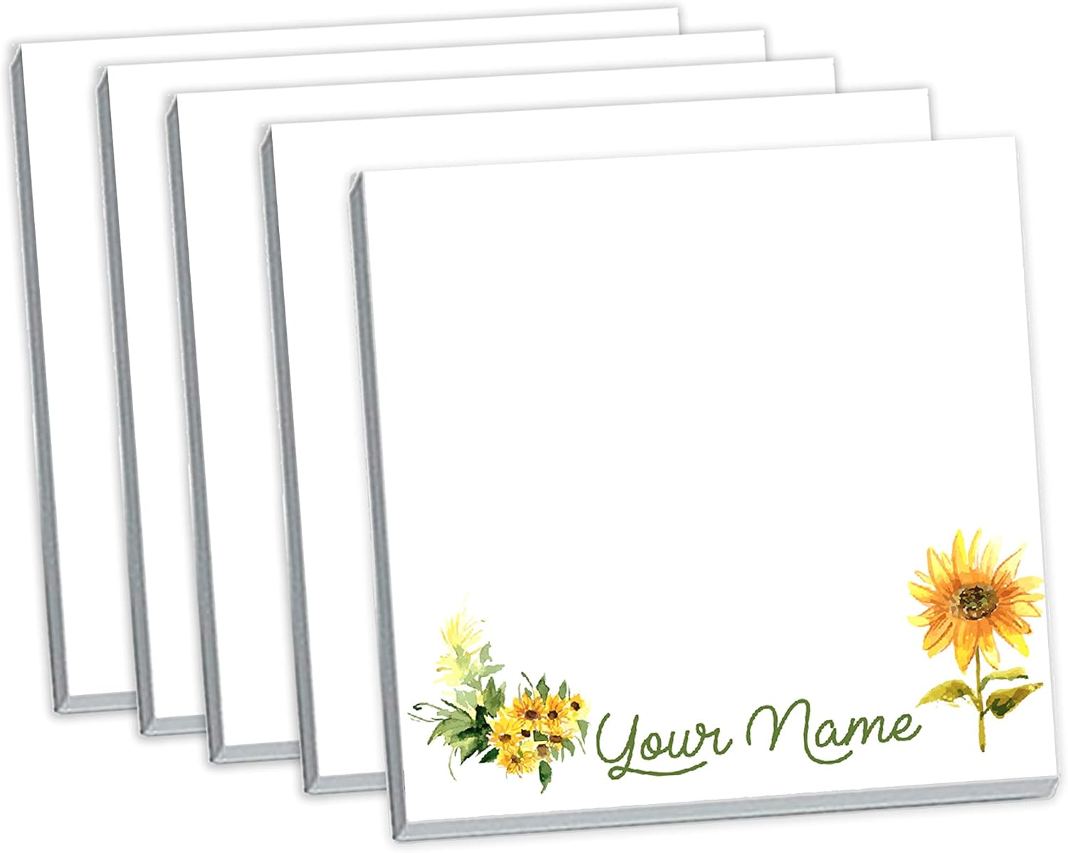 Custom Sunflower Sticky Notes (3)