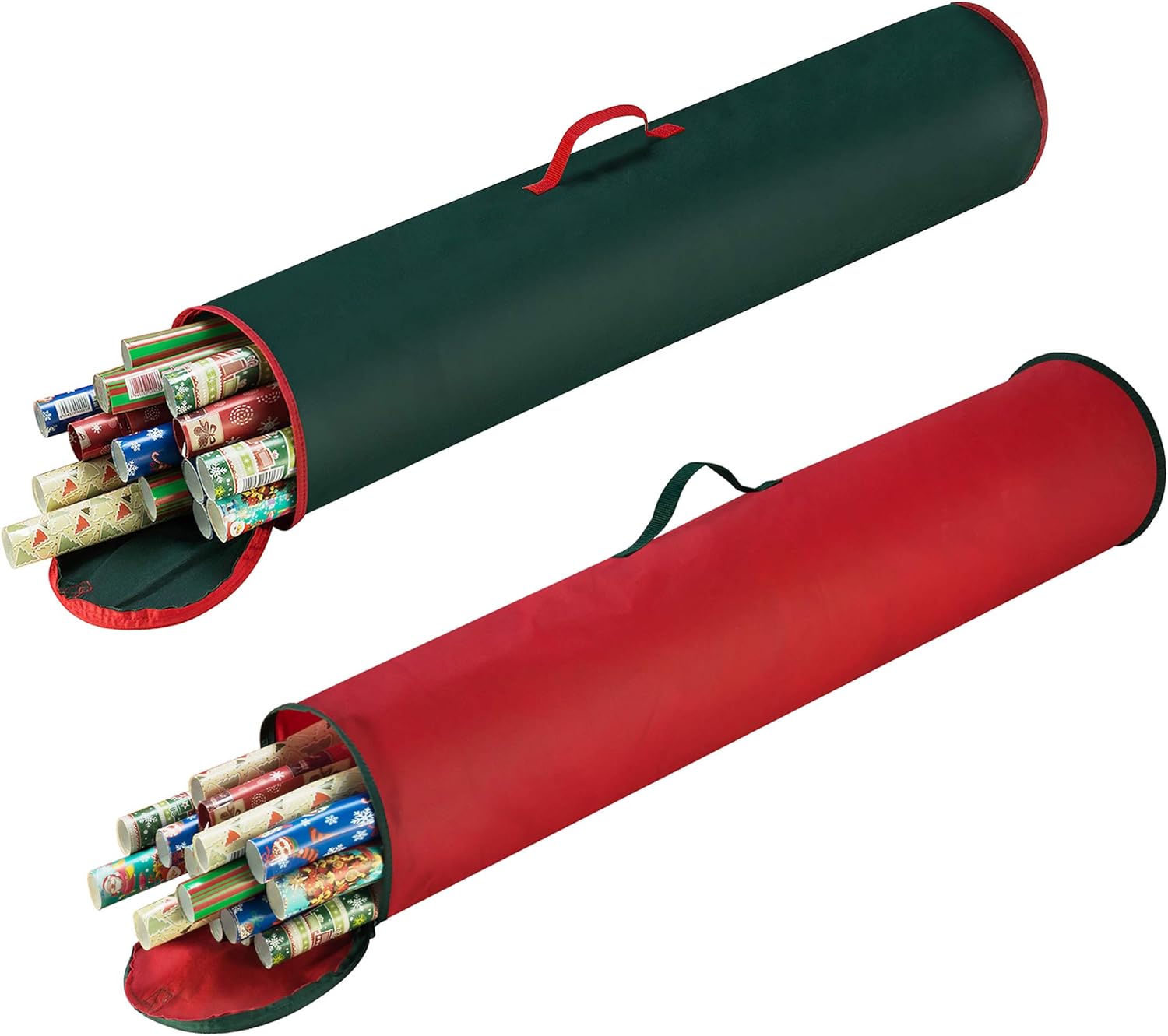 Elf Stor Gift Wrapping Paper Storage Organizer Container Bag, 9" Diameter x 40" Long, can fit up to 25 rolls, Green : Health & Household