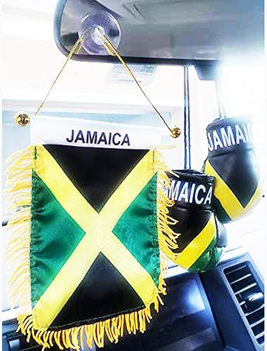 Miniatura 8 de Rainbow Trading BAHAMIAN - Paquete combinado de mini bandera y mini guantes de boxeo de 4 x 6 pulgadas, espejo retrovisor para automóvil, decoración