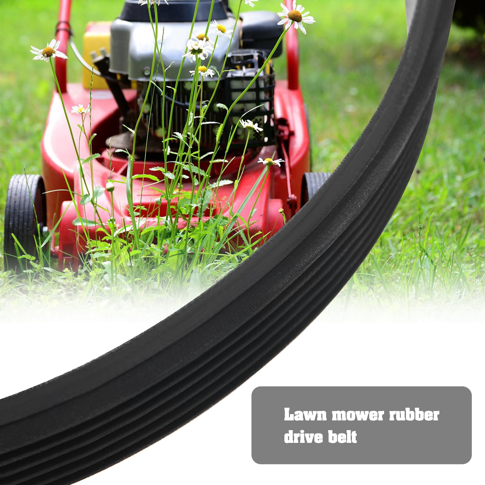 eMagTech 2pcs 6PJ348 Lawn Mower Rubber Drive Belt Electric Planer Synchronous Belt Circumference 348mm Width 14mm Suitable for Most Lawn Mowers - Image 2
