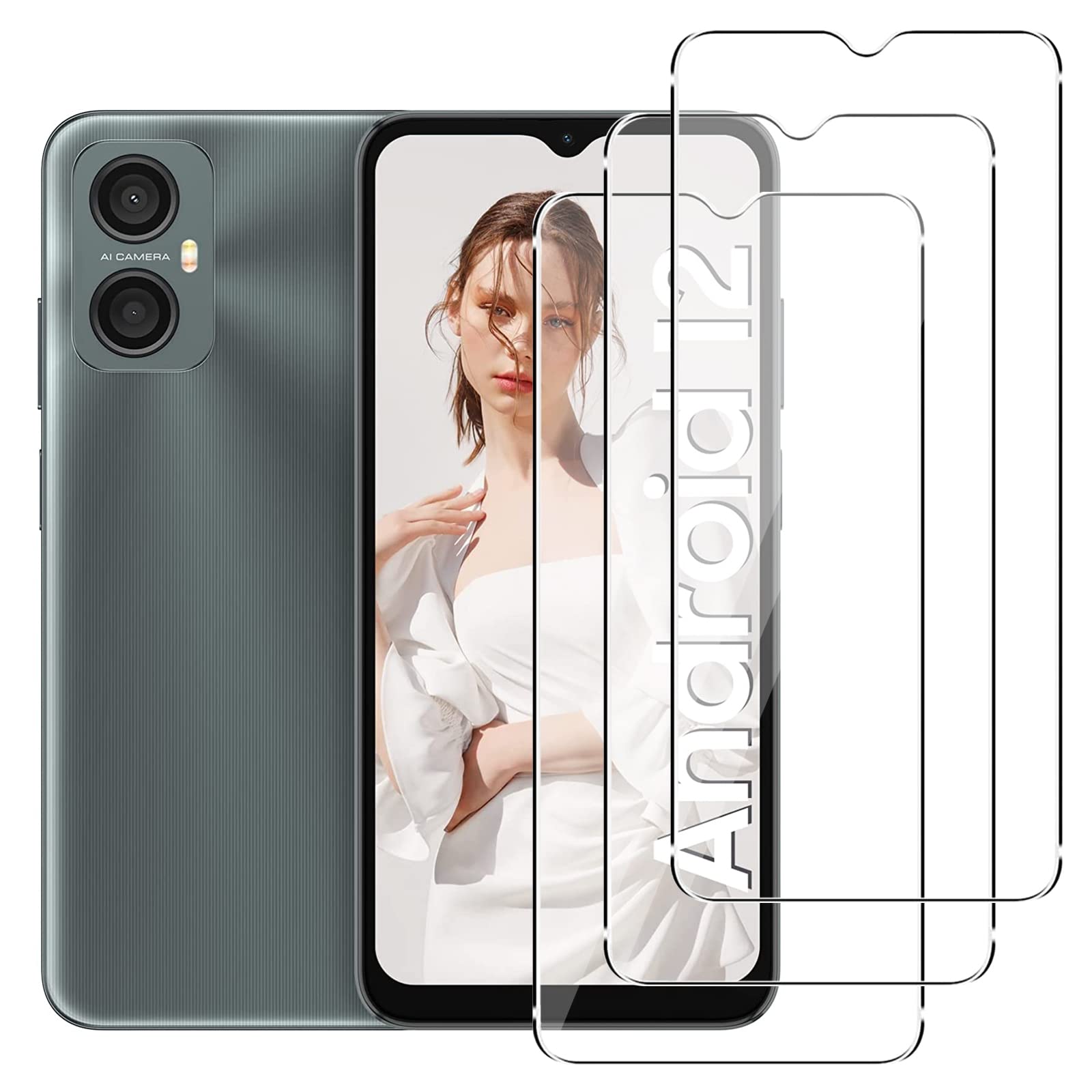 GYDQQKJ 2 Pezzi per Blackview A52 Pro Vetro Temperato, HD Film Pellicola Trasparente Screen Protector Schermo Protettore Protezione Pellicola Protettiva per (6.50
