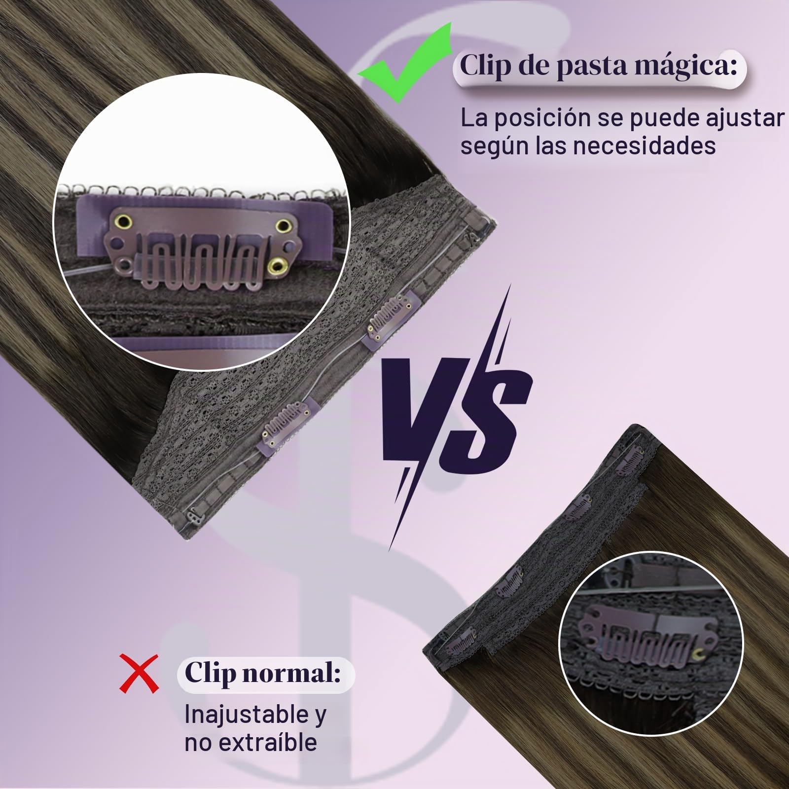 Fshine Hilo on Extensiones de Cabello 45cm 80g Extensiones de Cabello
