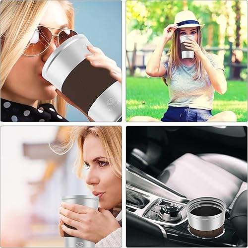 Miniatura 7 de CS COSDDI - Vaso térmico de acero inoxidable de 12 onzas con aislamiento al vacío, taza de viaje de café a prueba de derrames con tapa, para