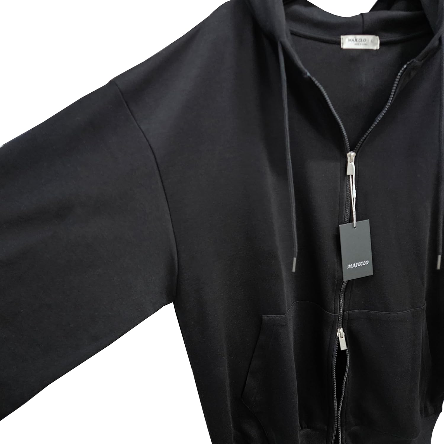 Men’s Lightweight Oversized Zip Up Hoodie 240GSM Drop Shoulder Two-Way Zipper Soft Fabric Sweatshirt Jacket - Image 6