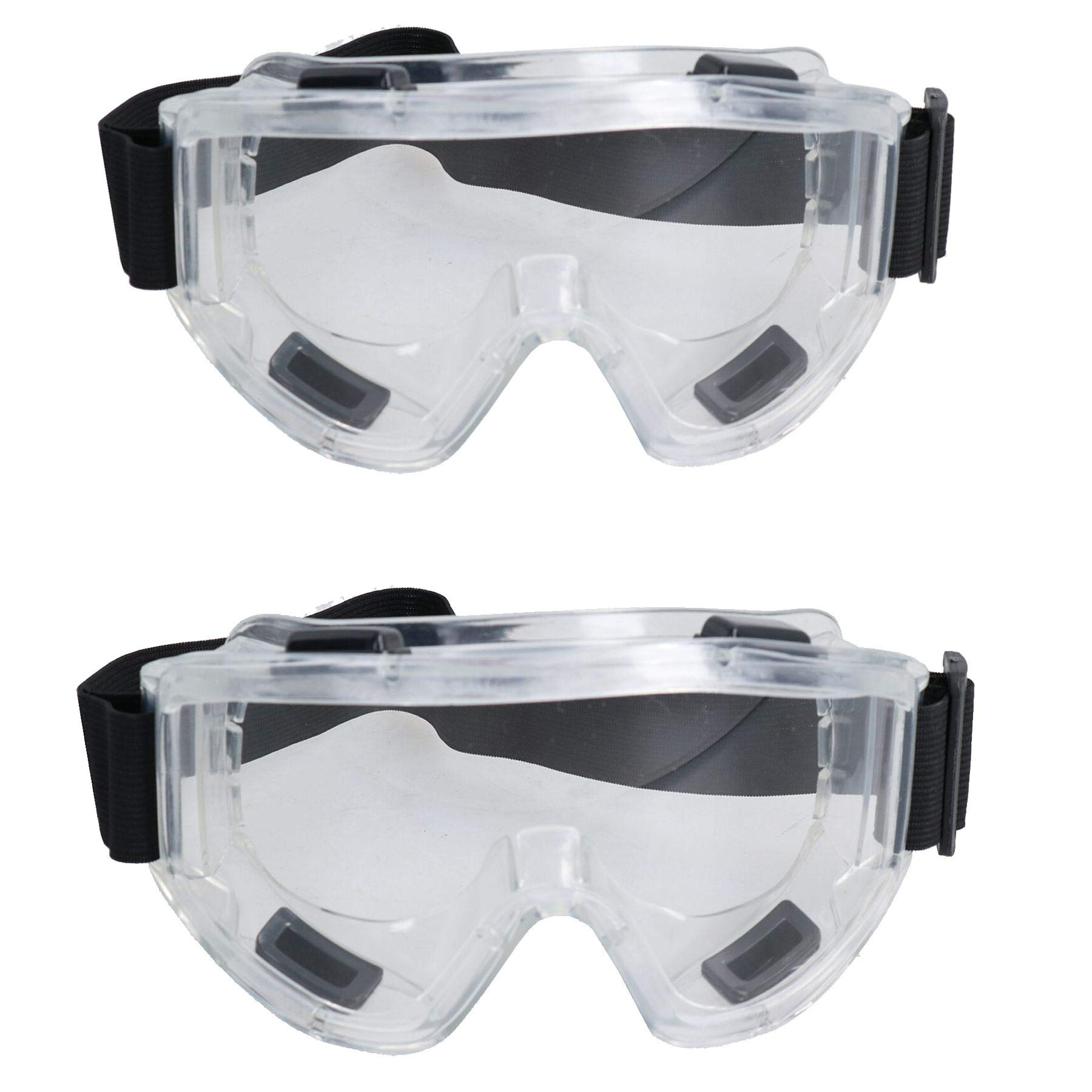 Premium Safety Goggles Glasses Eye Protection Sealed Design Flexible Frame 2pk