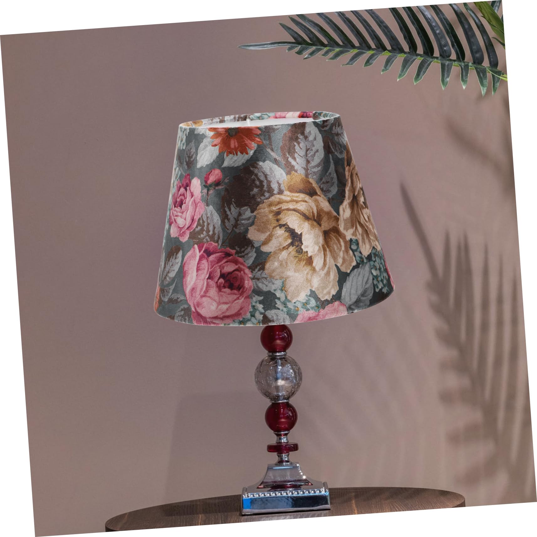 Abat-jour en Tissu Fleuri pour Lampe de Table Chevet