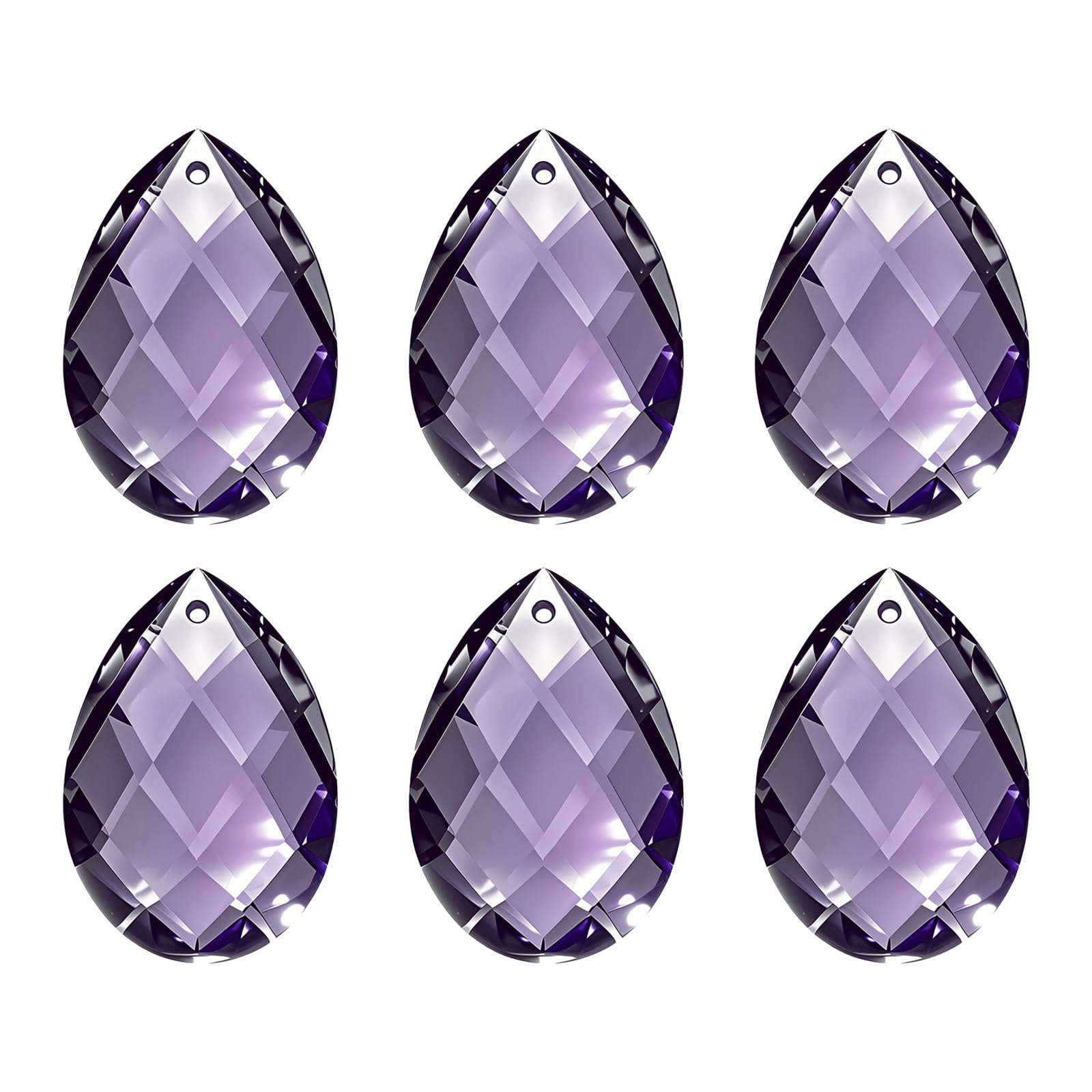 PATIKIL Clear Crystal Pendants Teardrop Beads 10 Pack 38mm Chandelier Prisms Parts Hanging Leaf Beads DIY Lamp for Arts Crafts Decoration