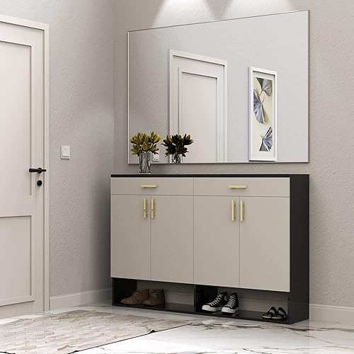 Miniatura 6 de WONSTART Espejo grande para montar en la pared, espejos rectangulares de aluminio de pared para tocador, se cuelga horizontal o vertical, 48 x 32