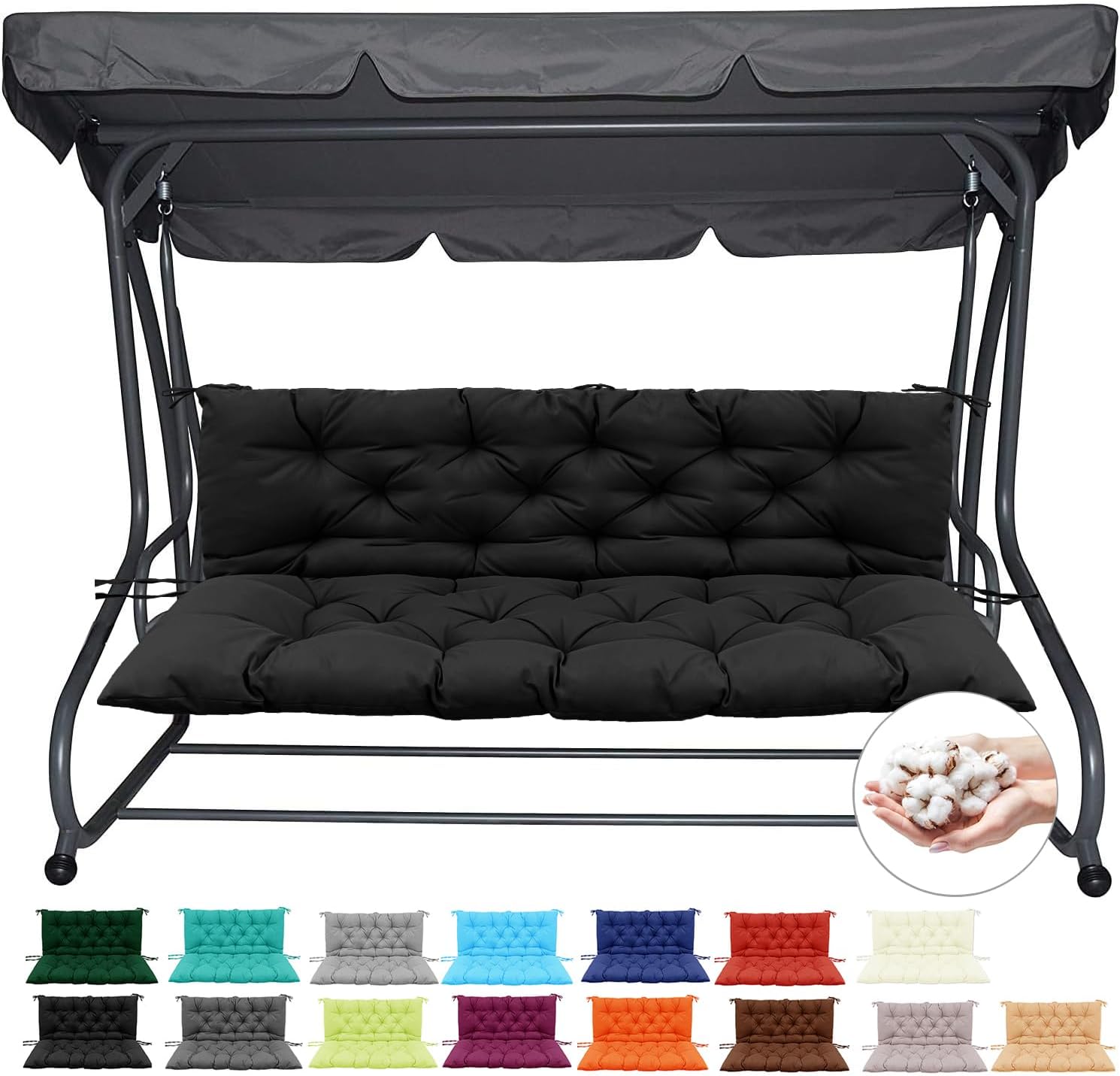 Yehotty Swing Cushions Replacement, Waterproof 23 Seater
