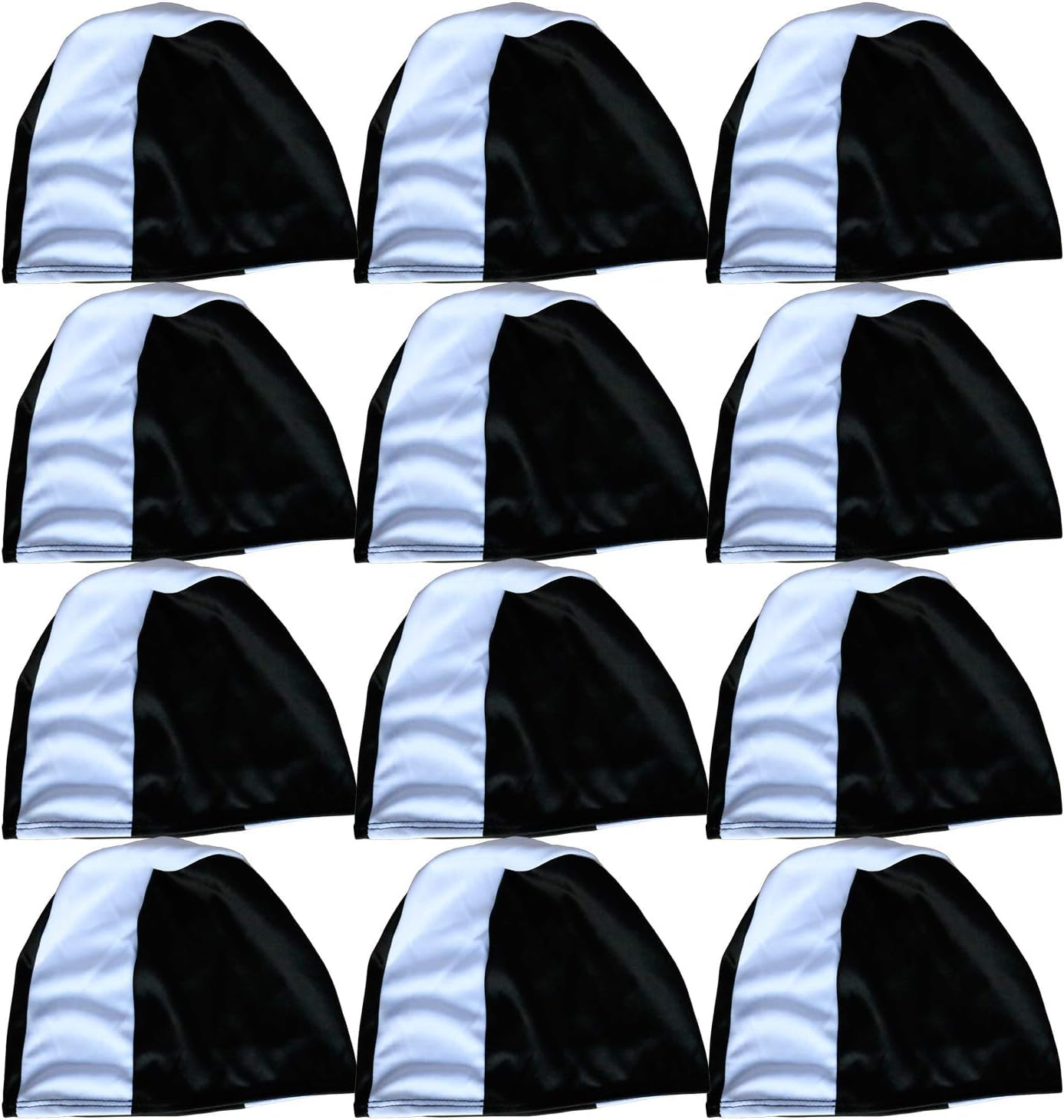 Paquete de 12 gorros de natación de poliéster para adultos